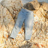 'Mams' オーガニックコットン使用ストレッチテーパード old stone デニム