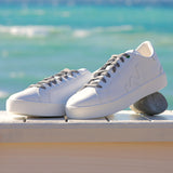 メンズ 'Snik' リサイクル素材使用 WOMSH主力モデル ホワイトスニーカー - イタリア産