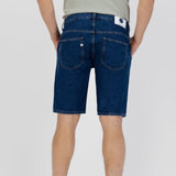 'Carlo' オーガニック,リサイクルコットン使用 ノンストレッチデニム ショートパンツ(Stone Indigo)