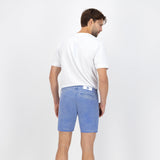 'Luca' オーガニック,リサイクルコットン使用 ノンストレッチデニム ショートパンツ(青)