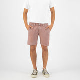 'Luca' オーガニック,リサイクルコットン使用 ノンストレッチデニム ショートパンツ(赤茶)