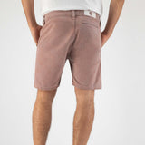 'Luca' オーガニック,リサイクルコットン使用 ノンストレッチデニム ショートパンツ(赤茶)