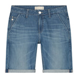 'Carlo' オーガニック,リサイクルコットン使用 ノンストレッチデニム ショートパンツ(Medium Worn)