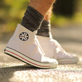 フェアトレード ユニセックス ハイカットスニーカー (白)