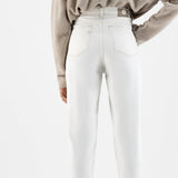 'Mams' オーガニックコットン使用 ストレッチテーパード Off White デニム