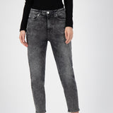 'Mams' オーガニックコットン使用 ストレッチテーパード Heavy Black Stone デニム