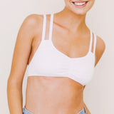 'Dion' フェアトレード オーガニックコットン使用 ノンワイヤーブラ (白)
