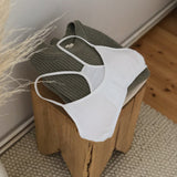 'Franca' フェアトレード オーガニックコットンノンワイヤーブラ (白)