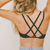 'Dion' フェアトレード オーガニックコットン使用 ノンワイヤーブラ (黒)