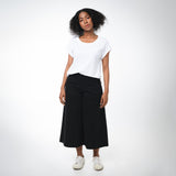 フェアトレード 余剰生地使用 ロールスリーブTシャツ (白)