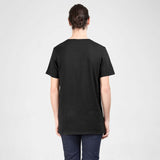 フェアトレード 余剰生地使用 ロングボディクルーネックラインTシャツ (黒)