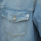 ユニセックス 'TYLER' ノンストレッチデニム ジャケット ヘビーストーン