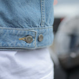 ユニセックス 'TYLER' ノンストレッチデニム ジャケット ヘビーストーン