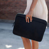 'Blackwell' ハンドメイド 外ポケット ジップ付き レザーラップトップケース