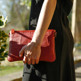 リサイクル素材使用 ハンドメイド 取り外し可能ストラップ クラッチバッグ - イギリス産