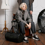 'Crosson' ハンドメイド フルグレインレザー ストラップ調整可 ダッフルバッグ