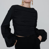 'Poplin Straight Neck' コットンブラウス - ギリシャ産