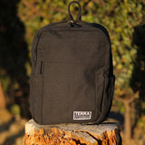 オーガニックコットン100% 環境負荷低減生産 ハンドメイド バックパック (黒)