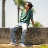 'Relaxed Fred' ノンストレッチ ルーズフィット ヘビーストーンデニム