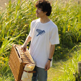 GOTS認証100%オーガニックコットン ロゴTシャツ ハンドペイント