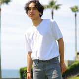 フェアトレード 余剰コットン生地使用 クルーTシャツ (白)