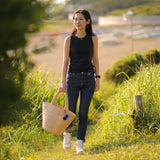 フェアトレード 余剰生地使用 スリムフィット ステープルタンクトップ (黒)