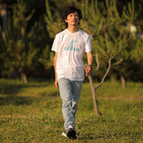 'Wave' オーガニックコットン 100%(GOTS認証) ハンドペイント Tシャツ