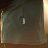 GOTS認証100%オーガニックコットン ロゴTシャツ ハンドペイント(緑)