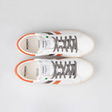 メンズ 'Kingston White Orange Grey' リサイクル素材使用スニーカー- イタリア産