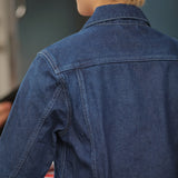 ユニセックス 'TYLER' ノンストレッチデニムジャケット ストロングブルー