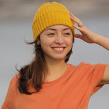 GOTS認証オーガニックコットン 100%ミッドウェイトリブニットビーニー