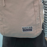 オーガニックコットン100% 環境負荷低減生産 ハンドメイド バックパック (ベージュ)
