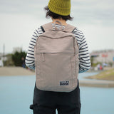 オーガニックコットン100% 環境負荷低減生産 ハンドメイド バックパック (ベージュ)