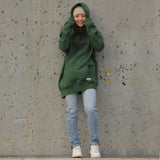 オーガニックコットン 100% ヘビーウェイト 裏起毛生地 ロゴフーディ(緑)