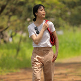 フェアトレード 余剰生地使用 レギュラーフィット Tシャツ (白)