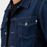 ユニセックス 'TYLER' ノンストレッチデニムジャケット ストロングブルー