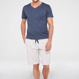 オーガニックコットン ルームパンツ ショート (フェザーグレー)