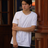 フェアトレード 余剰コットン生地使用 クルーTシャツ (白)