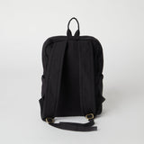 オーガニックコットン100% 環境負荷低減生産 ハンドメイド バックパック (黒)