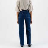 'Relaxed Rose' ノンストレッチ フィットウエスト ストーンインディゴデニム