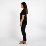 フェアトレード 余剰生地使用 レギュラーフィット Tシャツ (黒)