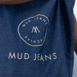 ヴィーガン ダークウォッシュデニム スリップポケット付き ロゴ刺繍 トートバッグ