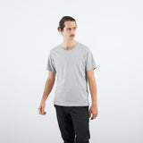 フェアトレード 余剰生地使用 クルーTシャツ (グレー)